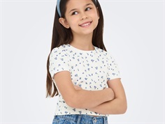 Kids ONLY top white with blue flowers  